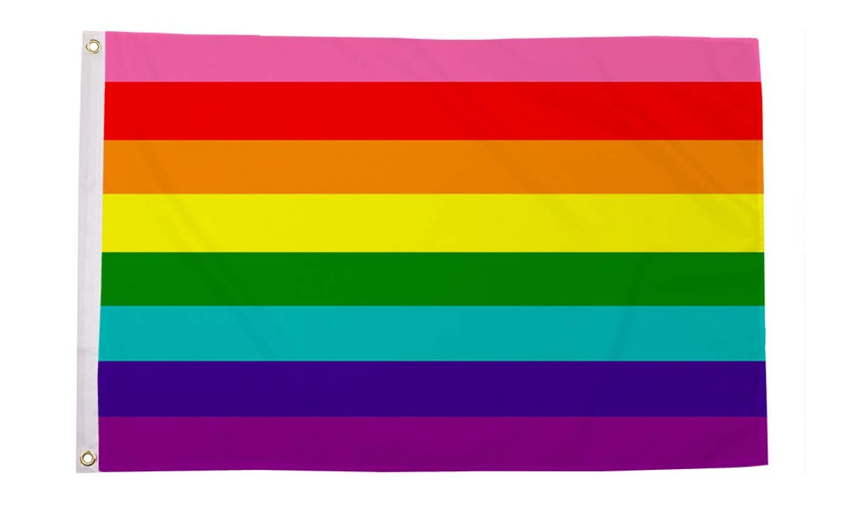 AZ FLAG - Original 8 Striped Rainbow Flag - 3x5 Ft - 100D Polyester Lgbt Pride Banner with Two Metal Grommets - Fade Resistant - Vivid Colors - 3' x 5' Feet - 150x90 Cm