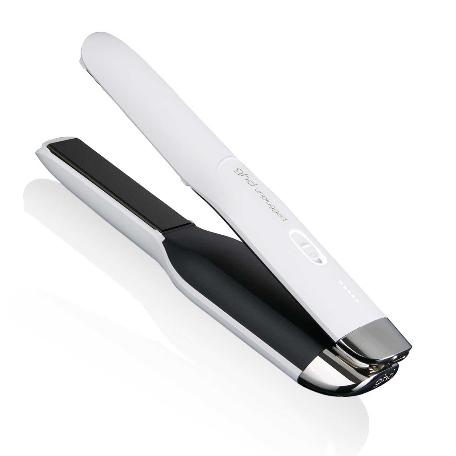 ghd Unplugged Cordless Hair Straightener, White, 65% More Shine, On the Go Styling, Travel Edition