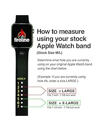 Fireline Apple Watch correa de Repuesto Paracord reloj de pulsera, de ancho, con resistente al aire última intervensión supervivencia grillete de acero inoxidable y 550 Paracord, L, Azul(Thin Blue Line)