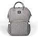 Land diaper bag multi-function waterproof travel backpack nappy bags insulated compartment pockets wipes pocket (Gray)