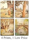 Winnie the Pooh Bear - Set of Four Photos (8x10) Unframed