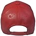 PU Leather Plain Adjustable Baseball Hats Snapback Closure, RED