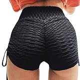 chimikeey Womens Butt Lift High Waist Ruched Workout Yoga Gym Shorts Leggings