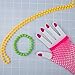 Coobey 10 Pieces Plastic Neon Bead Necklaces Neon Bracelets Long Fishnet Gloves Set 80s Party Dress Accessories, Multicolour