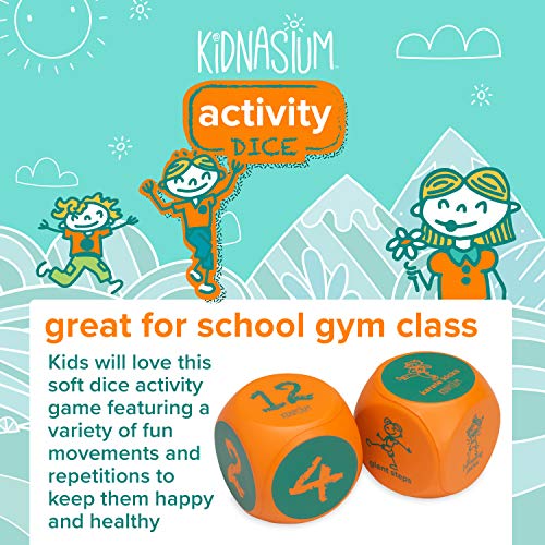 Kidnasium-Exercise-Dice-Activity-Coins-Soft-Foam-6-Sided-Movement-Dice-Fun-Educational-Classroom-Gym-Learning-Game-for-Active-Boys-Girls-Ages-4-and-Up