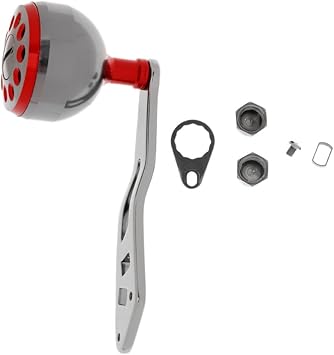 Amazon Dovewill 1個 耐食性 メタル 釣りリール ハンドル ボール ノブ ハンドル付き S D Aスピニングリール適用 全4色 レッドシルバー スピニングリール