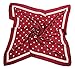 Jaweaver Women's Square Silk Like Scarves Vintage Dots Head Scarf 27inch (Red)
