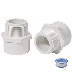 2 Inch Male Thread PVC Fittings White 2-Way PVC