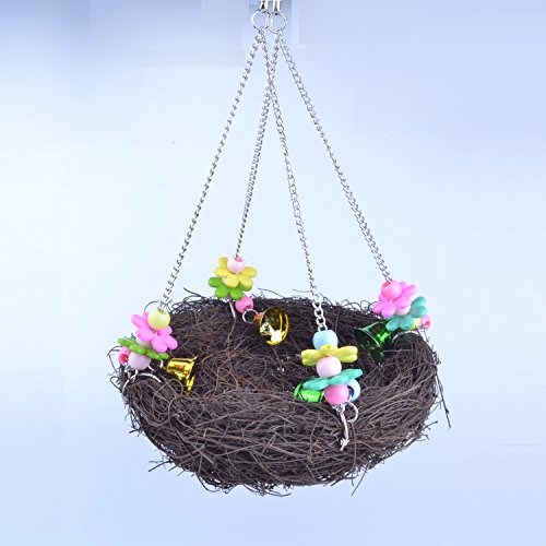 Parakeet stand swing bells finch lovebird nest parrot r…