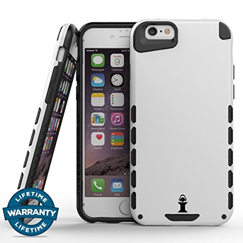 iPhone 6/6S Case, iDefender LITE-ARMOR Heavy Duty Shockproof Series Case for iPhone 6/6S (4.7.") Compatible with all US Carriers (White)