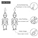 Zhenhui Halloween Theme 5 Pairs Drop Earrings Spider Web Pumpkin Skeleton Skull Boo Dangle Earring Set