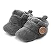 Lidiano Unisex Baby Infant Toddler Slip On Fleece Booties Bootie (3 M US Infant, Grey)