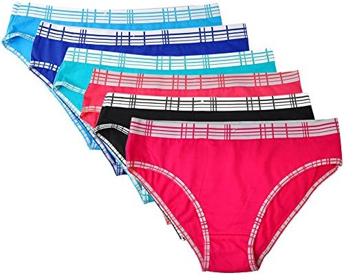 Lobbpaja Women's Cotton Briefs Soild Panties Pack of 6 (XS)