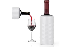 AAXY Wine Chiller, Portable 750ml Wine Bottle Chiller, Upgrade Stainless Steel Iceless Wine Chiller Bucket with Up To 6 Hours Cold Temperature Retention, Ideal Gift for Wine Enthusiasts