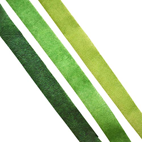 Leline's Floral Tapes, 3 Rolls Flower Wrap for Bouquet Stem, Green Florist Tapes for Flowers Making Project, 1/2 inch X 30 Yards/Roll