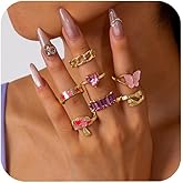 Vivian&CD Gold Chunky Rings Set for Women Open Stacking Knuckle Ring Silver Adjustable Round Dome Rings Set Minimalist Irregular Statement Women Ring Jewelry