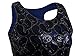 Vijiv 1920s Gastby Sequined Embellished Fringed Paisley Flapper Dress Blue XXL