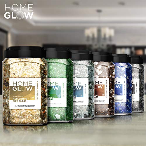 HOMEGLOW Fire Glass Reflective Tempered Fireglass for Gas or Propane