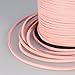 BEADNOVA 3mm Faux Suede Cord Flat Leather Cord 100 Yards Roll Spool for Necklace Bracelet Jewelry Making, Baby Pink