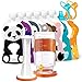 Squooshi Filling Station and Reusable Pouch Starter Kit Bundle | 6 Large and 2 Small Pouches | 2 SoftSip Tops | 12 Caps
