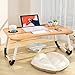 Laptop Desk, Astory Portable Laptop Bed Tray Table Notebook Stand Reading Holder with Foldable Legs & Cup Slot for Eating Breakfast, Reading Book, Watching Movie on Bed/Couch/Sofa (Golden)thumb 1