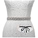 Remedios Rhinestone Bridal Belt Bridesmaid Sash Crystal Wedding Belt Women Dress Accessories,Black