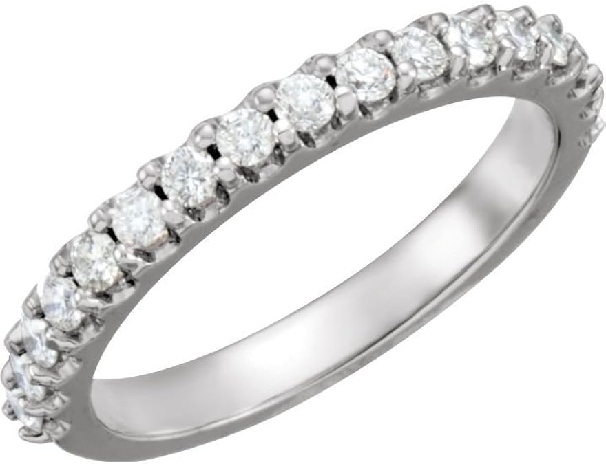 1/2 ctw. Diamond Wedding Band in 14k White Gold, Size 7