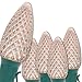 Wintergreen Lighting C9 OptiCore Warm White LED Commercial Outdoor Christmas Lights – Heavy Duty Christmas String Lights; Green Wire (100 Lights, 100 ft, Warm White)