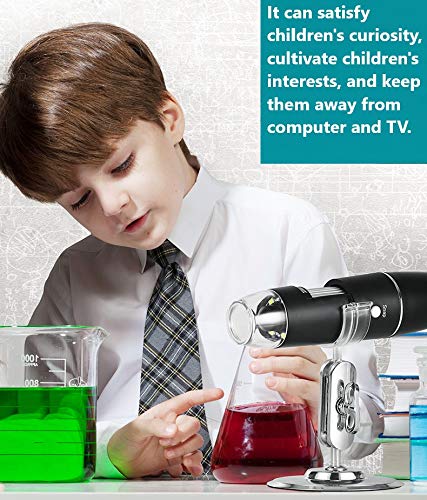 WiFi Mikroskop, 50x-1000x Vergrößerung Mikroskop Kamera, 8 LED-Leuchte Mini-Handmikroskop, 1080P 2MP, kompatibel mit… – Bild 6