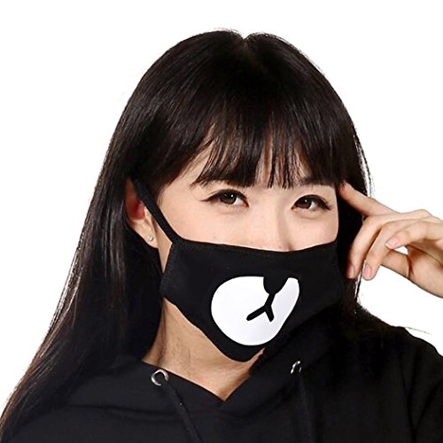 Bape Mask,Aniwon 5 Pack Ayo and Teo Face Mask Anti Dust Cotton Black Mask EXO Mouth Mask Kpop Mask for Kids