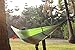 SZXKT Camping Double Hammock Mosquito Net Outdoor Hammock Travel Bed Lightweight Parachute Fabric Double Hammock, Portable Hammock for Travel, Hiking, Backpacking, Beach, Yard (Green + Dark Green)