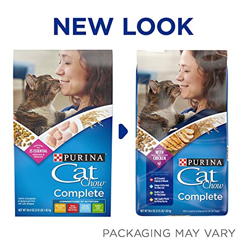 Purina Cat Chow High Protein Dry Cat Food, Complete 3.15 Pound (Pack