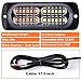 ASPL 4pcs 24-LED Surface Mount Grille Flashing Strobe Lights, Super Bright Mini LED Light-Head Emergency Hazard Warning lights for Construction Vehicle, SUV, Tow Truck Van (Amber/White)