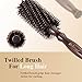 Round Barrel Hair Brush with Boar Bristle, Hairbrush for Blow Drying Curling & Straightening Short to Long Hair 2