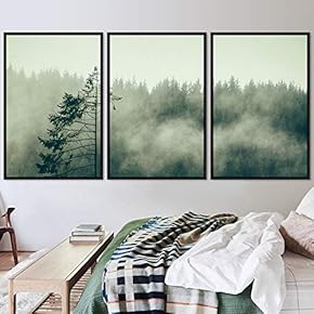 signwin 3 Piece Framed Canvas Wall Art Foggy...