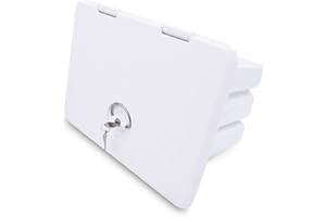T-H Marine Sure-Seal Tackle Box Boat Access Hatch - Deck Compartment Includes 3 Plano Lure Trays - Dual Seals Offer Watertight Fit - 11" x 15", Polar White