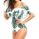 KAEHONY COCO Women's Shoulder Belt Personalized Print Sexy Beach Or Party One-Piece Swimsuits