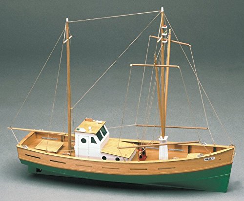 AMALFI MEDITERRANEAN FISHING BOAT WOODEN MODEL SHIP KIT 1:35 SUIT BEGINNER BUILDER