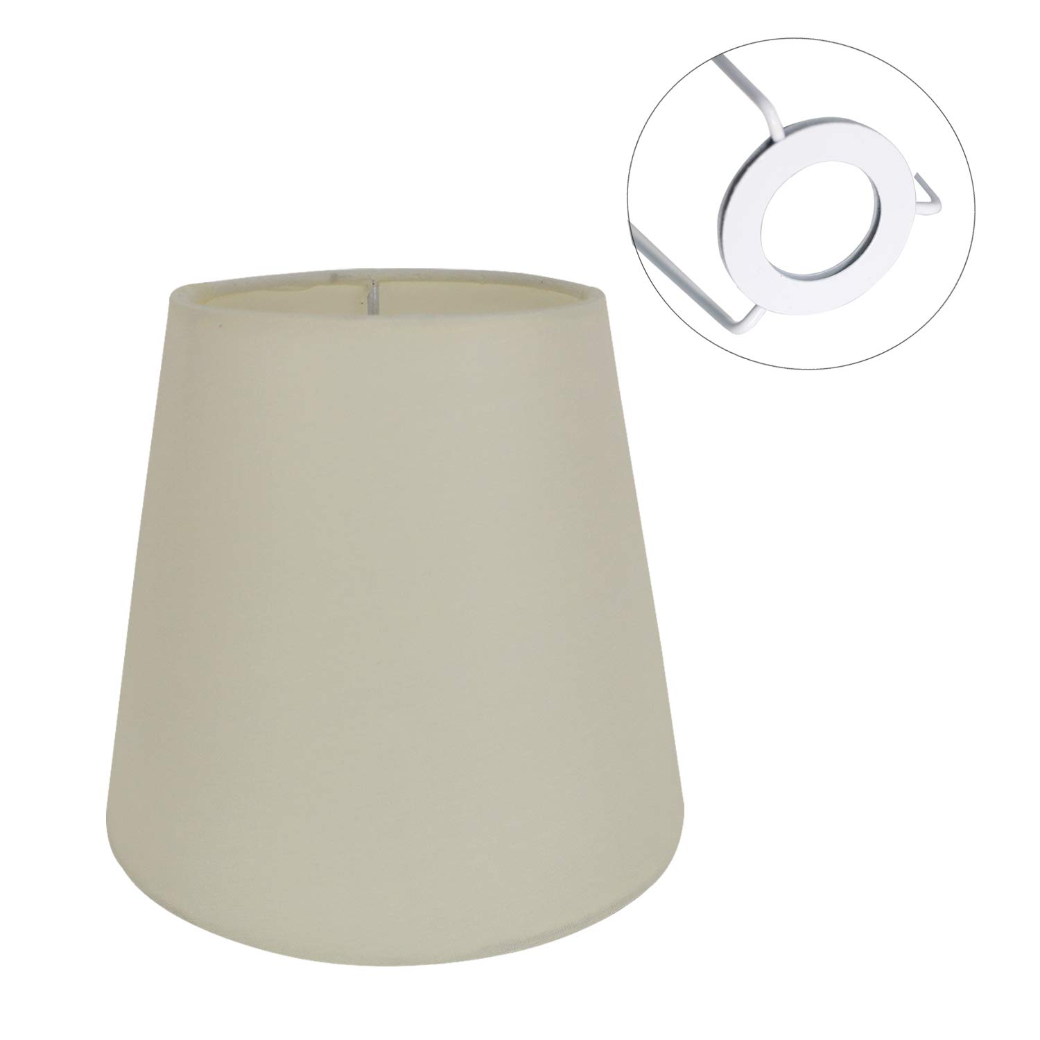 Eastlion 5.5" E14 Screw Fabric Light Shade Candle Chandelier Lampshades Small Droplight Wall Lamp Shade,Beige โ image 1