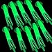 Estone 10pcs 4.3 Inch B2 Fishing Octopus Squid Bodies Luminous Lures Glow in Dark