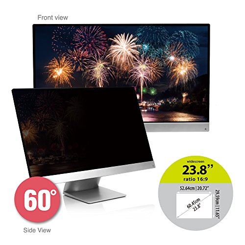 SenseAGE Anti-Blue Light Privacy Screen Protectors Filter for Widescreen Monitor 23.8 inch 16:9(20.72 x 11.65/526.4 x 295.9mm) for Sceptre/Samsung/ HP/LG/ Acer/ASUS/ Dell/Benq/ AOC/ViewSonic & PC