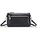 Aladin Small Leather Crossbody Bag/Wristlet Purse 2 In 1 Handbag for Women Teen Girls (Black)
