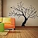 ALLICERE Big Tree Living Room Bedroom Decoration Stickers Murals Removable Pvc Wall Sticker Mural Art Home Room Decoration for Bedroom Bathroom Living Room Tv Background(Color:Black)