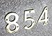ZhongWang Hardware ZW-A200 4 Inch Bright Brass House Number 5/ZhongWang Hardware ZW-A200 Número de casa de latón brillante de 4 pulgadas 5