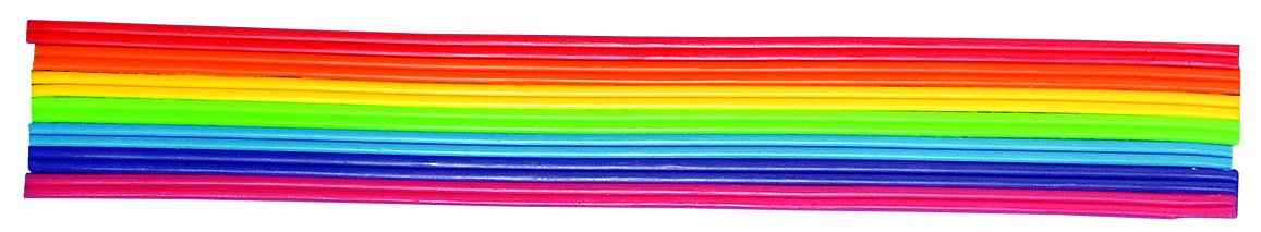 Rayher Hobby 3107800 Decorative Wax Strips Rainbow 2 mm 23 cm Pack of 14