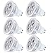 TORCHSTAR GU10 LED Bulb Dimmable, 75W Halogen Equivalent Light Bulbs, 3000K Warm White, 40° Beam Angle LED Spot Light Bulb Replacement for Recessed Track Lighting, UL & ES Listed, Pack of 6