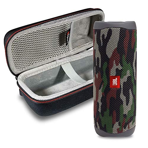 JBL FLIP 5 Portable Speaker IPX7 Waterproof On-The-Go Bundle with gSport Deluxe Hardshell Case (Green Camo)