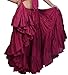 Wevez Women's Gypsy 25 Yard Solid Color Cotton Skirt (Burgundy)