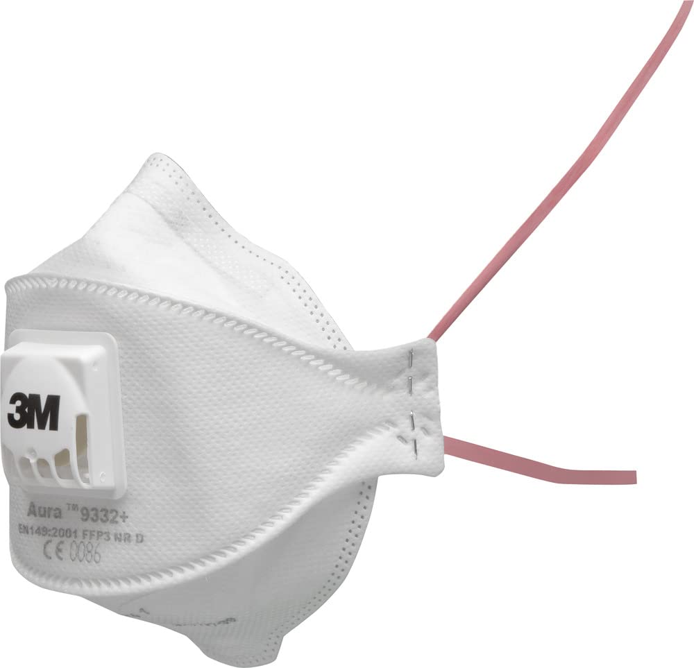3M™ Aura™ Particulate Respirator, FFP3, Valved, 9332+, 10 Masks per Pack