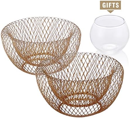 Marlles Golden Candle Holder Tealight CandleHolders, Romantic Ornament for Wedding Birthday Candlelight Dinner Home &amp; Bar Decorative Light, 2.1 Inches Tall (Gold)